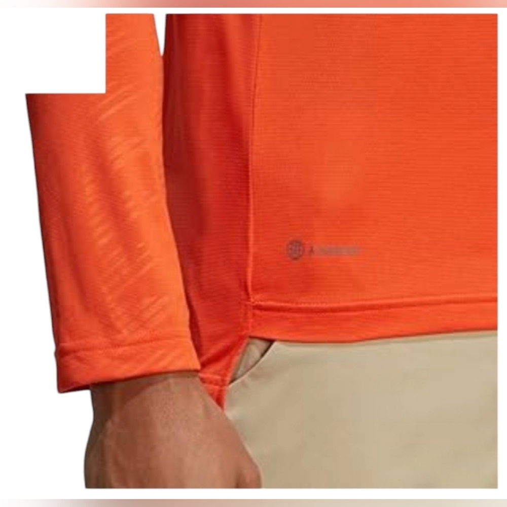 adidas Men's Terrex Multi Half Zip Long-Sleeve T-Shirt, Semi Impact Orange, Med - Picture 5 of 10